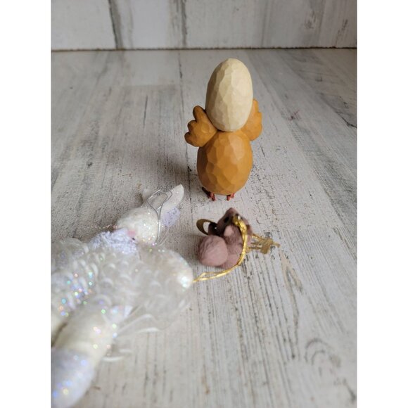 Easter egg chick bunny ballerina squirrel ornament figure set spring - Picture 7 of 7